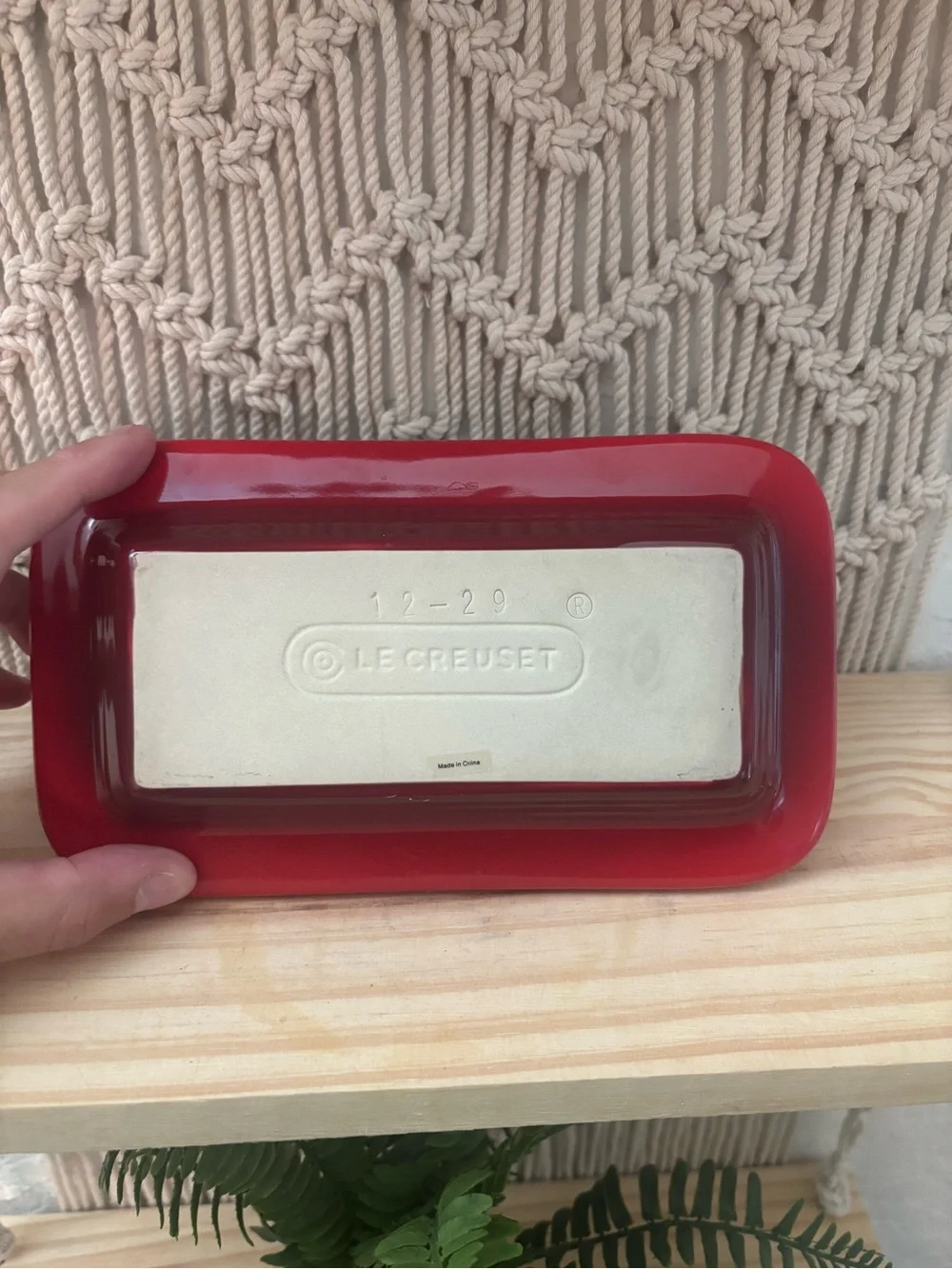 Le Creuset Heritage Red Stoneware Butter Dish